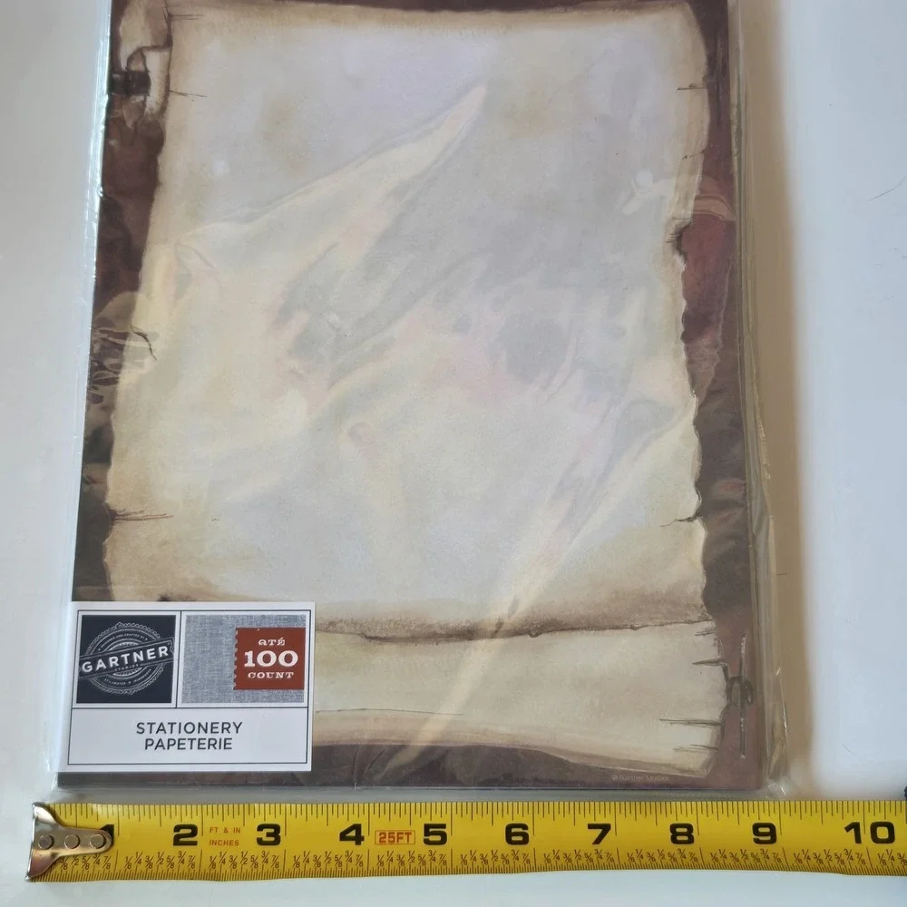 NEW‎ Gartner Studios Burgandy Scroll Stationery Paper 100 ct Item 70463 Sealed